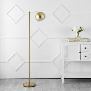Eva 58.5" Modern Contemporary Iron LED Floor Lamp - JONATHAN Y